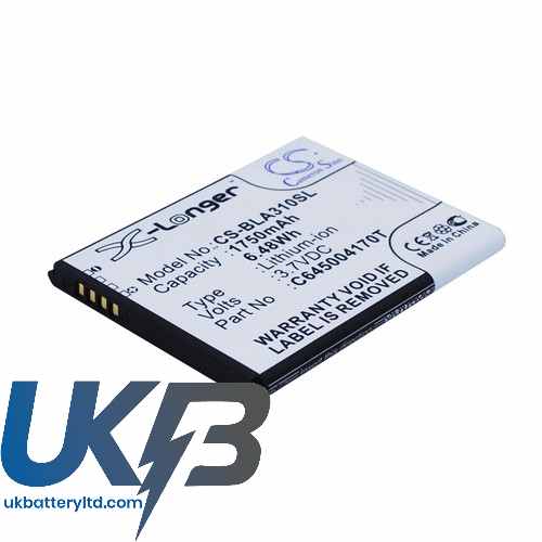 BLU A310 Compatible Replacement Battery