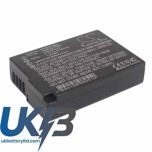 Panasonic DMW-BLD10 DMW-BLD10E DMW-BLD10GK Lumix DMC-G3 DMC-G3K DMC-G3KBODY Compatible Replacement Battery