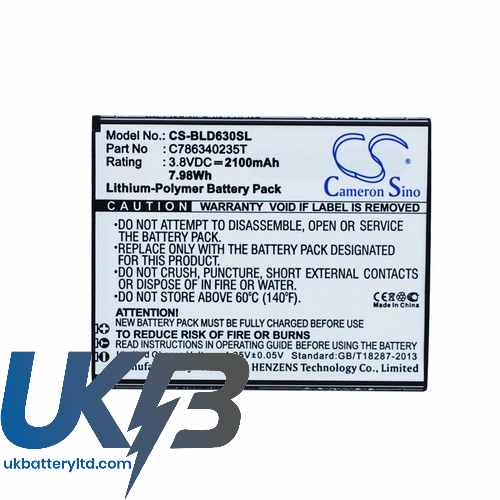 BLU D630L Compatible Replacement Battery