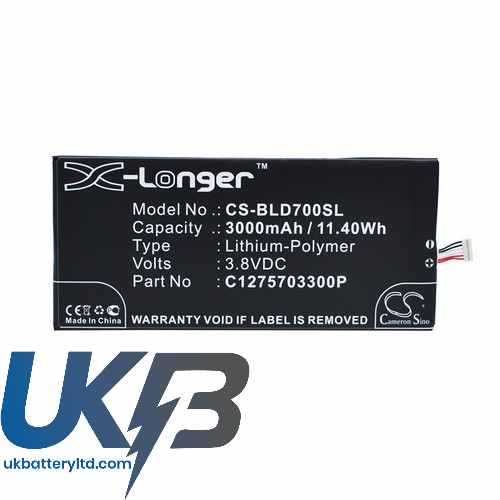 BLU C1275703300P D700 D700A D700i Compatible Replacement Battery