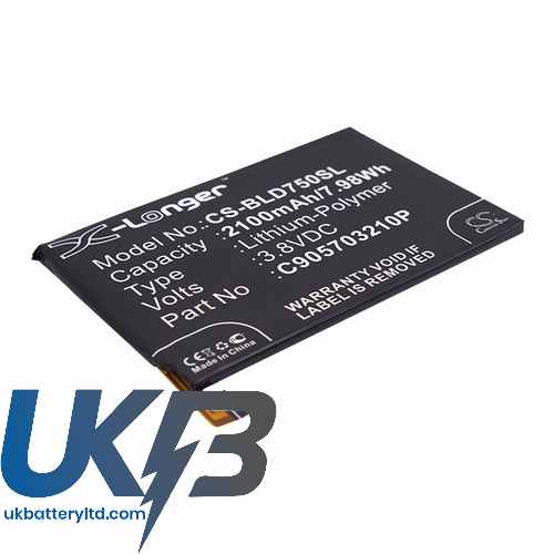 BLU D750U Compatible Replacement Battery