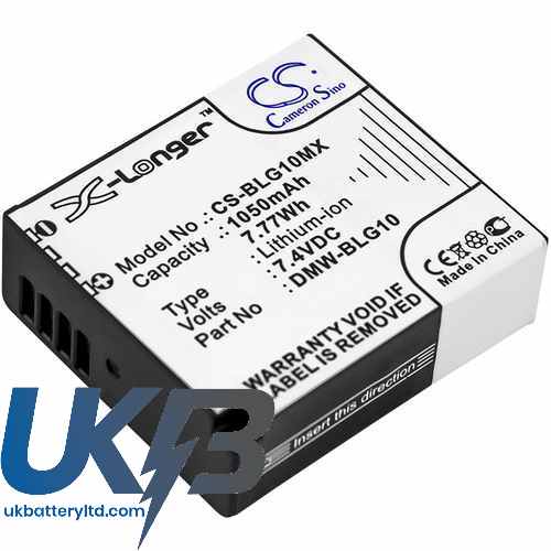 Panasonic Lumix DMC-TX1 Compatible Replacement Battery