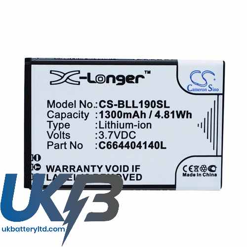 BLU C664404140L C664404140T L190a L190i L190L Compatible Replacement Battery