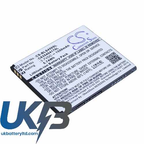 BLU C635404170L S450 Star 4.5 Compatible Replacement Battery