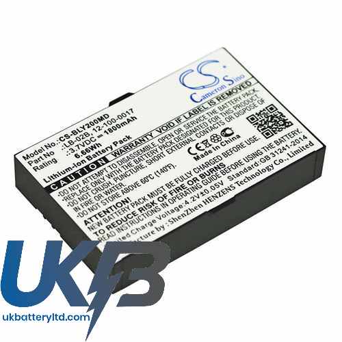 Bolate 12-100-0017 Compatible Replacement Battery