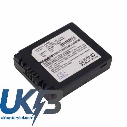 PANASONIC CGA S002 Compatible Replacement Battery