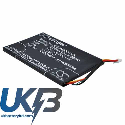 BARNES & NOBLE S11ND018A Compatible Replacement Battery