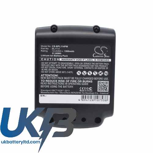 BLACK & DECKER ASL148KB Compatible Replacement Battery