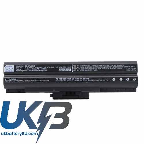 SONY VAIO VGN SR55TF-B Compatible Replacement Battery