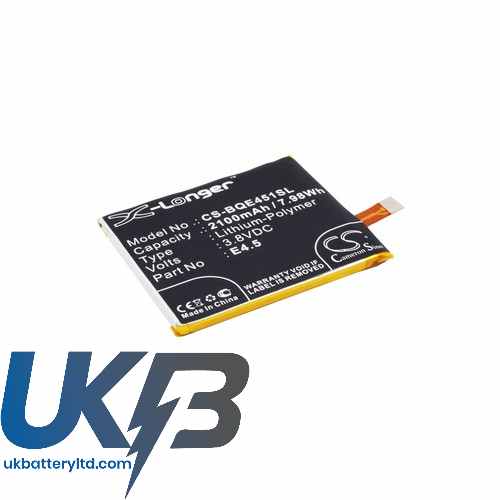 BQ E4.5 Aquaris Ubuntu edition Compatible Replacement Battery