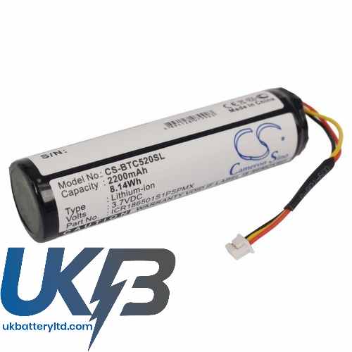 Blaupunkt 7612201334 Icr186501S1Pspmx Sdi1865L2401S1Pmxz Lucca 5.2 Compatible Replacement Battery