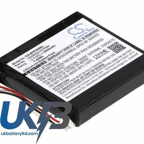 Blaupunkt 824850A1S1PMX TravelPilot TP300 Compatible Replacement Battery