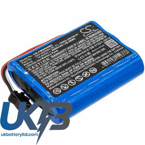 Cardiomonitor 022-000084-00 Compatible Replacement Battery