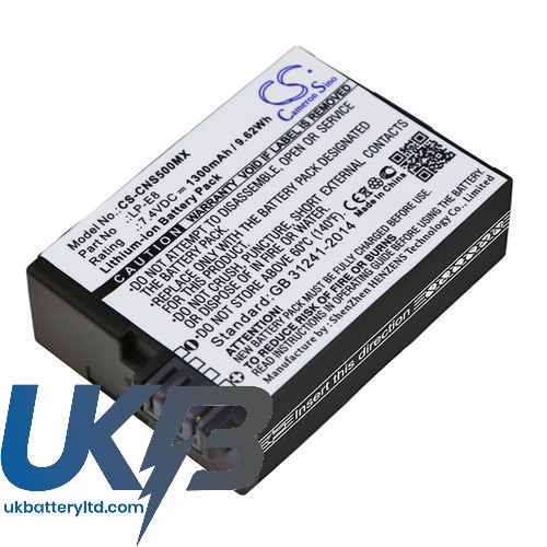 Canon EOS Kiss X4 Compatible Replacement Battery