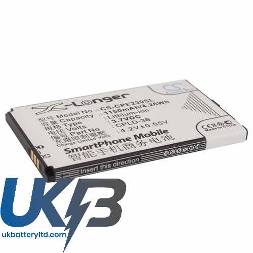 Coolpad CPLD-38 E230 E506 F603 Compatible Replacement Battery