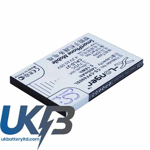 COOLPAD 6168 Compatible Replacement Battery
