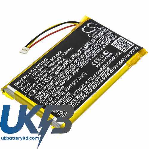 Crestron 6508588 Compatible Replacement Battery