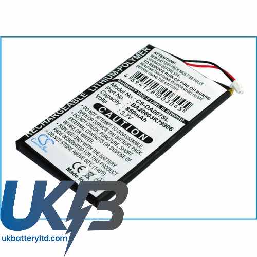 CREATIVE DAP MD0005 Compatible Replacement Battery