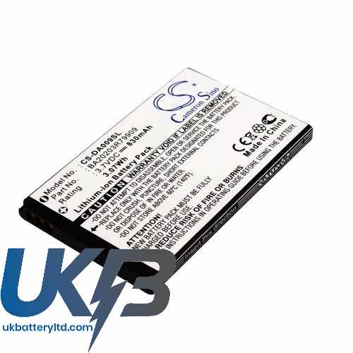 CREATIVE DAA BA0009 Compatible Replacement Battery