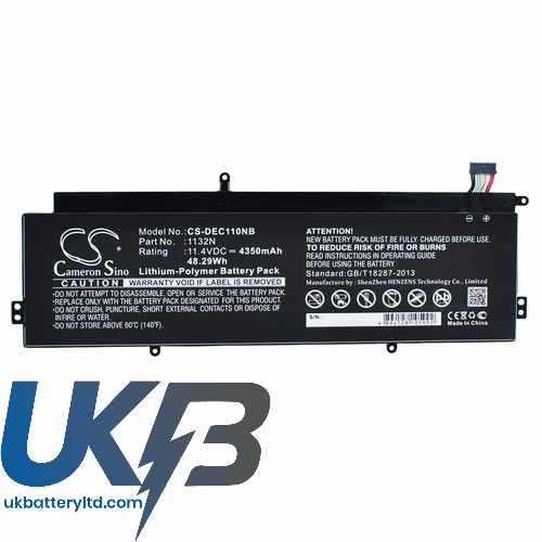 DELL 01132N Compatible Replacement Battery