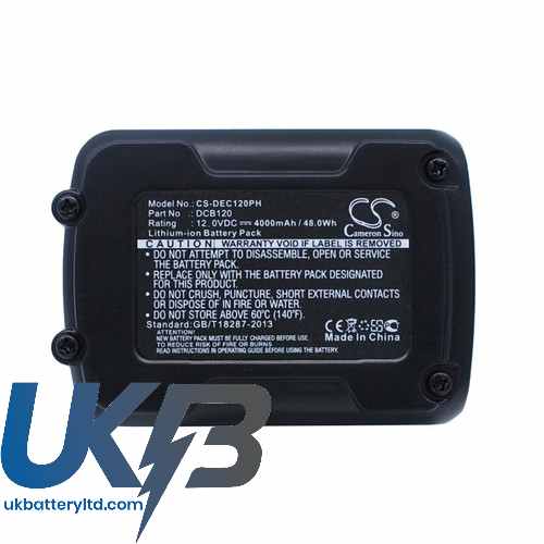 Dewalt DCB120 DCB121 12V MAX Li-ion DCD700 DCD710 Compatible Replacement Battery
