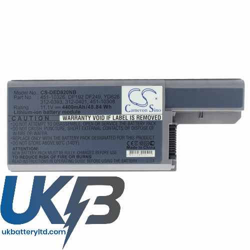 DELL Latitude D820 Compatible Replacement Battery
