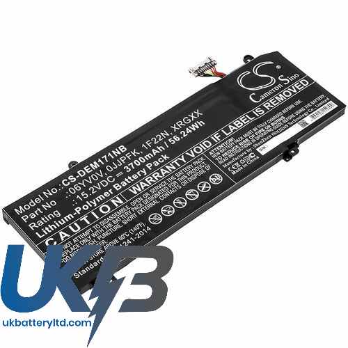 DELL ALIENWARE 2018 orion M15 Compatible Replacement Battery