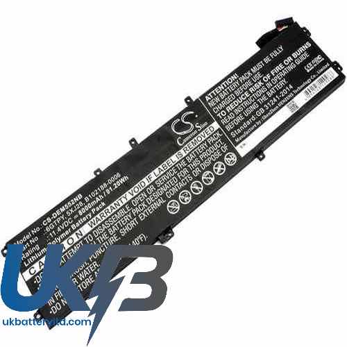 DELL XPS 15 9570 Core i9 UHD Compatible Replacement Battery