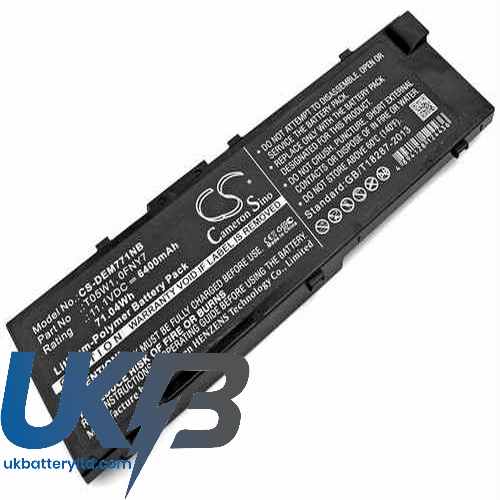 DELL Precision 15-7510 Compatible Replacement Battery
