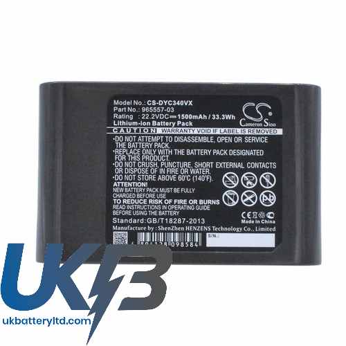 DYSON 965557 06 Compatible Replacement Battery