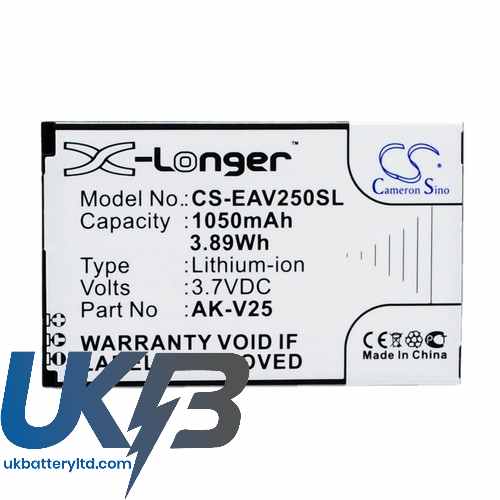 EMPORIA AK V25 V2.0 Compatible Replacement Battery