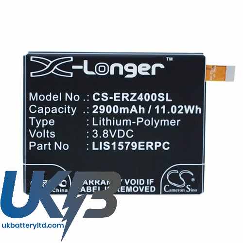 SONY ERICSSON Xperia Z4TD LTE Compatible Replacement Battery