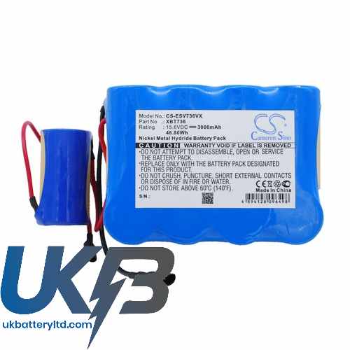 Euro Pro XBP736 Shark SV736 SV736R SV75 Compatible Replacement Battery