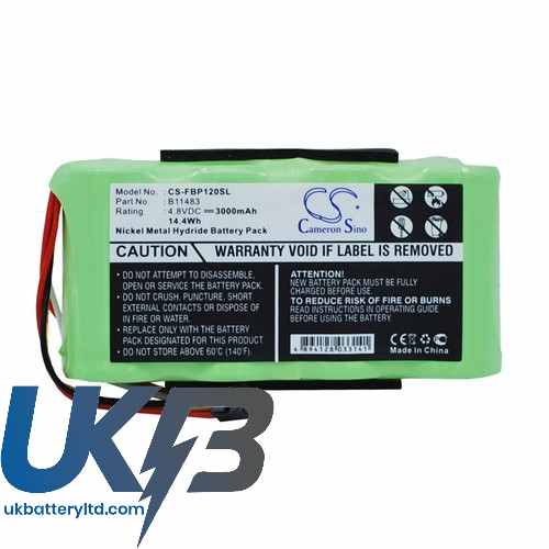 Fluke B11483 Bp120 123 ( Firmware Below V2. 123S V2 43 Power Quality Compatible Replacement Battery