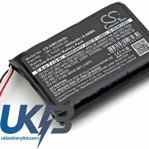 GARMIN 361 00059 00 Compatible Replacement Battery