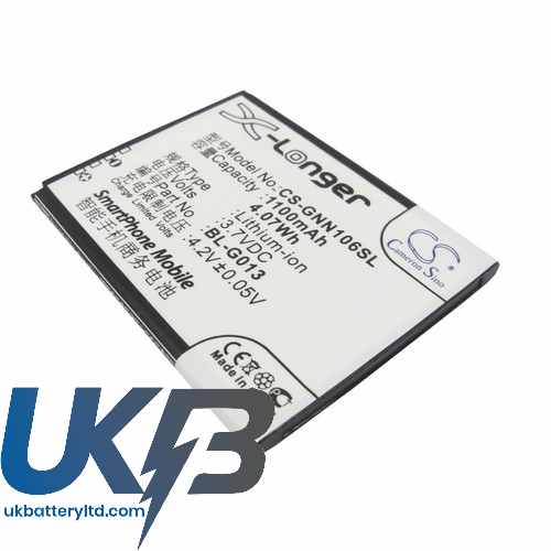 GIONEE BL-G013 GN106 GN109 Compatible Replacement Battery