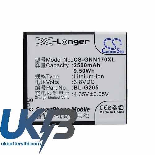 GIONEE BL G205 Compatible Replacement Battery