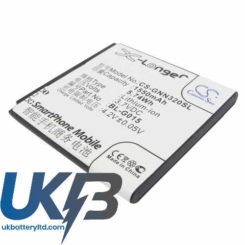 GIONEE BL-G015 GN205 GN320 GN380 Compatible Replacement Battery