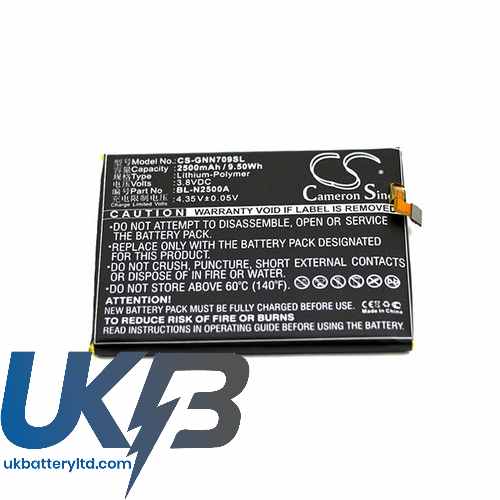 GIONEE GN709T-W Compatible Replacement Battery