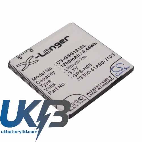 Gsmart 29S00-51AB0-J10S GPS-H05 G1310 G1315 G1317 Compatible Replacement Battery