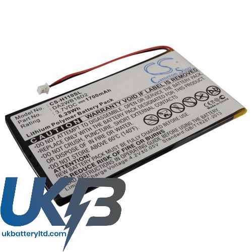 iRiver DA2WB18D2 H110 H120 H140 Compatible Replacement Battery