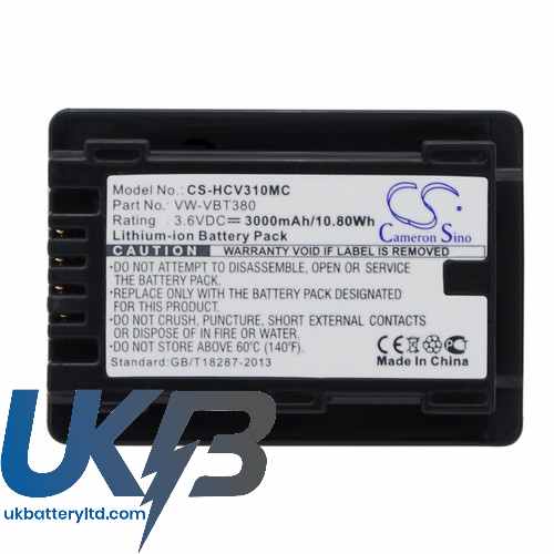 PANASONIC HC V520 Compatible Replacement Battery