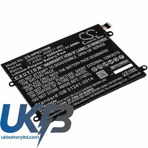 HP Notebook X2 10-P016TU Compatible Replacement Battery