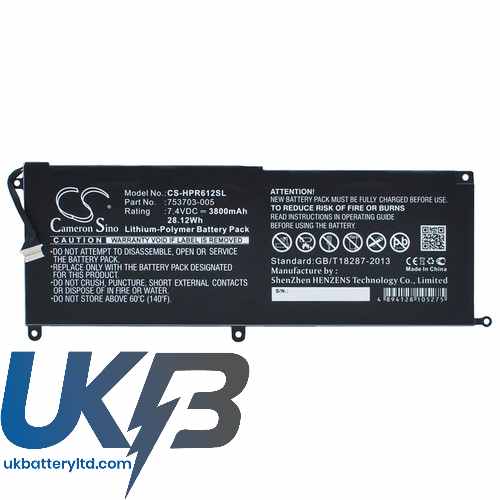 Compatible Battery For HP Prox2612G1 CS HPR612SL