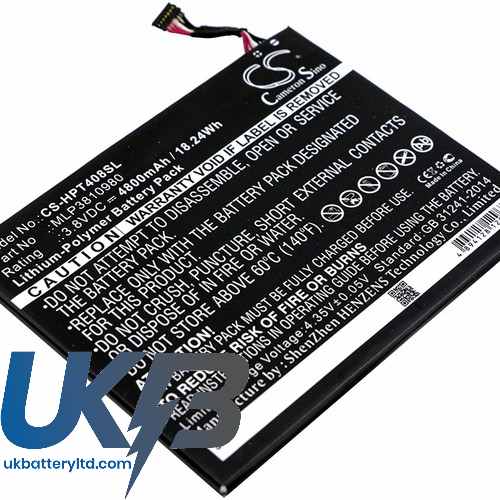 HP MLP3810980 Compatible Replacement Battery