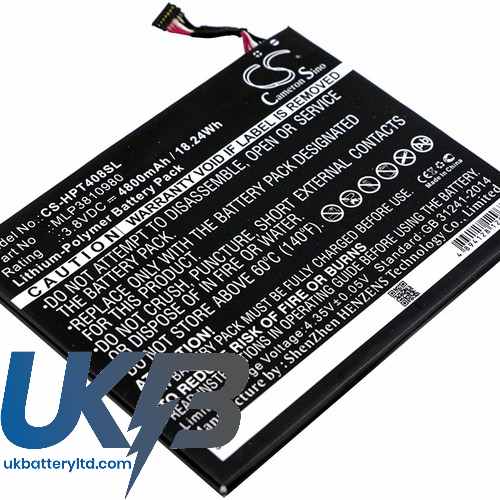 Compatible Battery For HP Pro Tablet 408 G1 CS HPT408SL