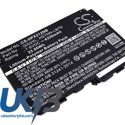 Compatible Battery For HP TPN Q169 CS HPX212NB