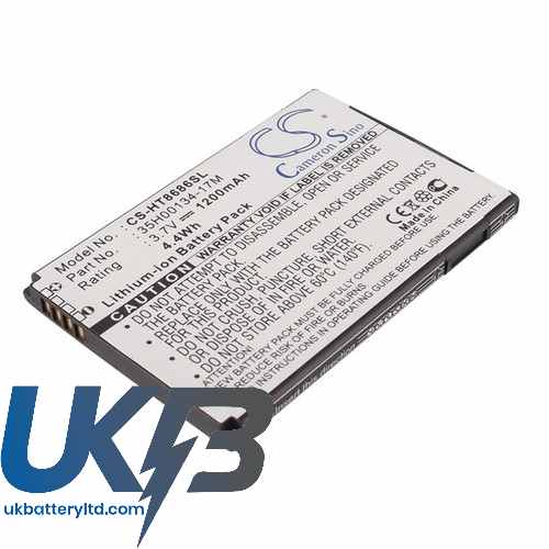 HTC WT7 Compatible Replacement Battery