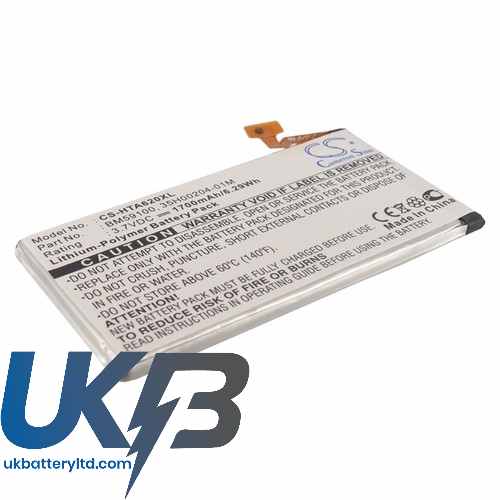 HTC WindowsPhone8S Compatible Replacement Battery