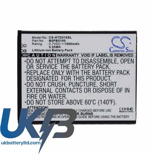 HTC Desire516t Compatible Replacement Battery